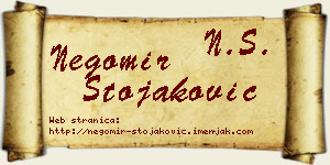 Negomir Stojaković vizit kartica